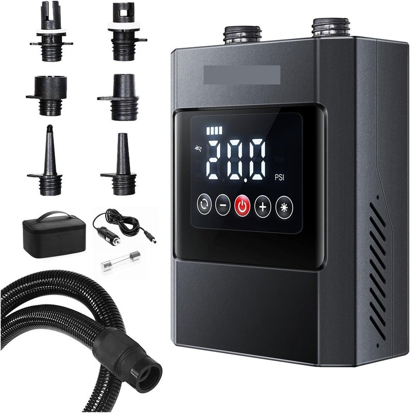 Air Pump, 20PSI SUP Electric Pump Rechargeable Deflatable Air Inflator for Surfing Paddle Board Boat,Electric Air Pump - Image 2
