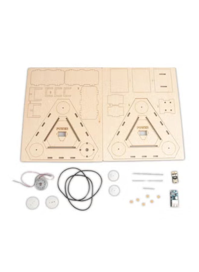 فن ليرنينج ستور اصنع بنفسك مولد كهربائي يدوي - تركيبة خشبية ثلاثية الابعاد - Image 4