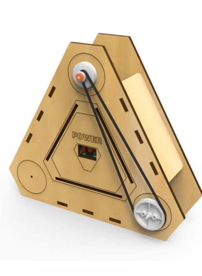 فن ليرنينج ستور اصنع بنفسك مولد كهربائي يدوي - تركيبة خشبية ثلاثية الابعاد - Image 3