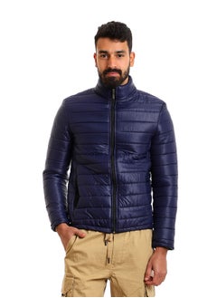 Zipper Full Sleeves Puffer Jacket - Navy Blue - pzsku/Z693F571CF20D66E34A09Z/45/_/1669802237/1d1620be-8576-4b7d-9329-1d4c5d786676