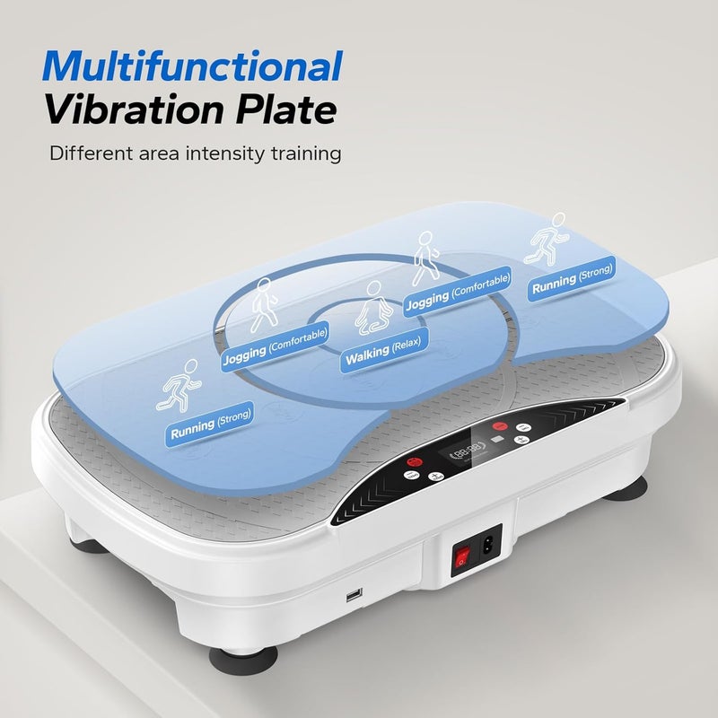 Merach Vibration Plate Exercise Machine , Vibration Plate for Lymphatic Drainage , Vibrating Plate Exercise Machine with Bluetooth and LED Display - Image 5