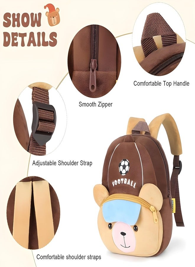 Delicado Kids Backpack Football Design Toddler Preschool Bag for Nursery School Picnic Travel for Baby Boys Girls Age 2-5 Years Lightweight Mini Cute Cartoon School Bag - Image 5