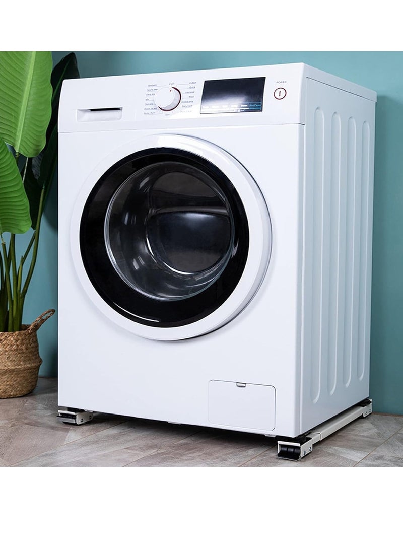 Heavy Duty Appliance Rollers Pair Move Tools Expandable Adjustable Steel Appliance Trolley Furniture Mover for Washer Dryer Refrigerator (White) - Image 5