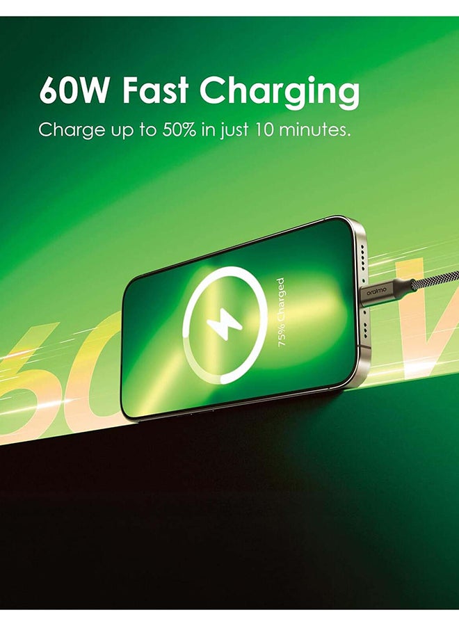 أورايمو كابل ماج كابل USB-C إلى USB-C 1م 60 واط - - Image 2