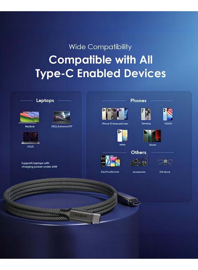 أورايمو كابل ماج كابل USB-C إلى USB-C 1م 60 واط - - Image 3