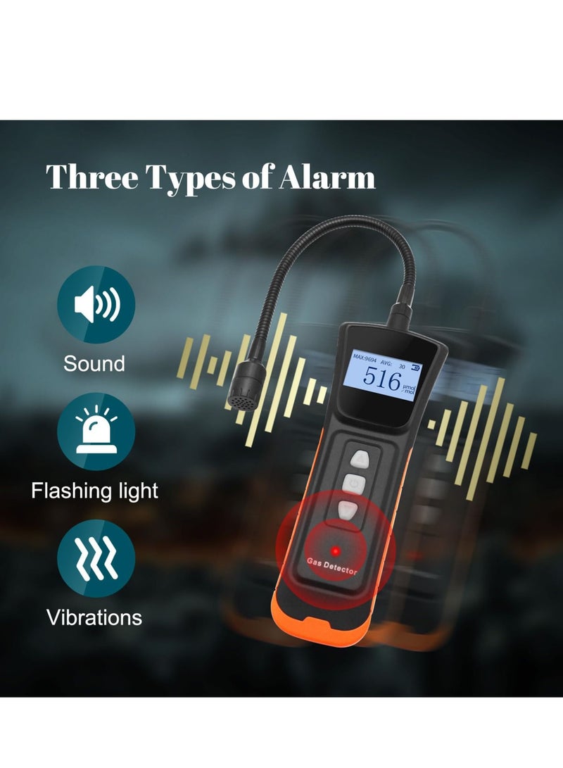 KASTWAVE Portable Gas Leak Detector with LCD Screen, 11" Gooseneck and Rechargeable, Ideal for Home, Kitchen, Garage, and Gas Stations. Detects Combustible Gases like Natural Gas, Methane, Propane, and Ethanol  - Image 5