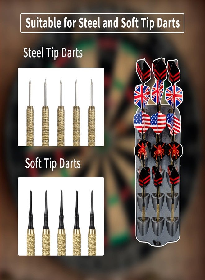 WodGod Dart Holder Wall Mount,Dart Display Rack Displays 15 Steel/Soft Tip Darts,with Storage Bag,sharpener, Wrench,Screws,expansion tube and Screwdriver - Image 3