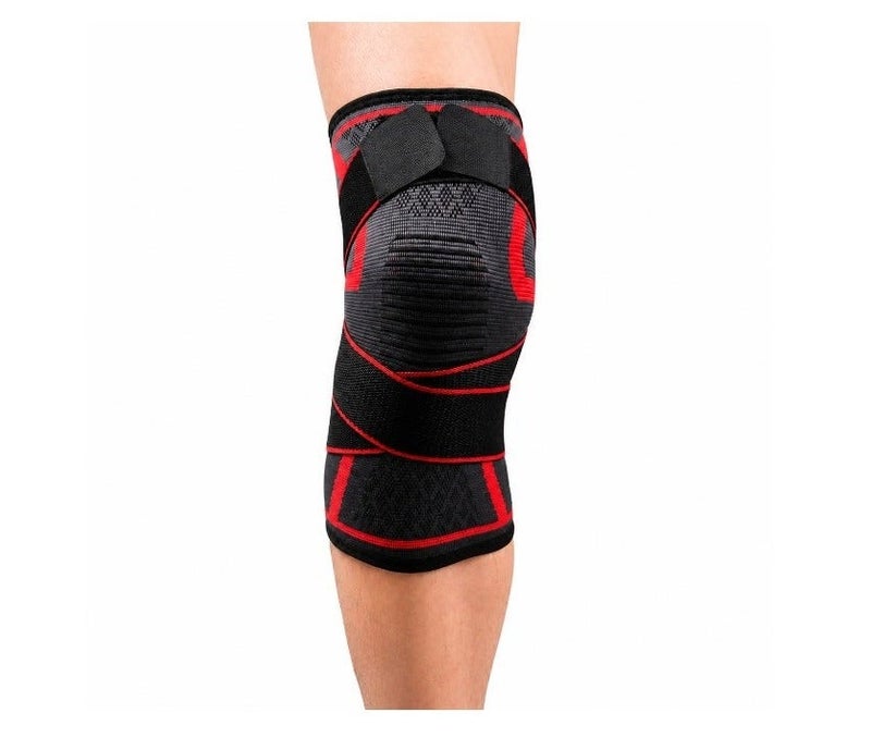 HASTE Compression Knitted Sports Knee Brace for Men & Women – Knee Support Sleeve for Running, Gym, Weightlifting & Joint Stability – Size L – Red - Image 5
