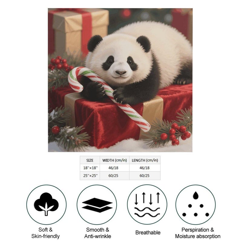 Red Panda Satin Square Scarf 18 Inch Silky Head Wrap Neck Bag Fashion Accessory - Image 3