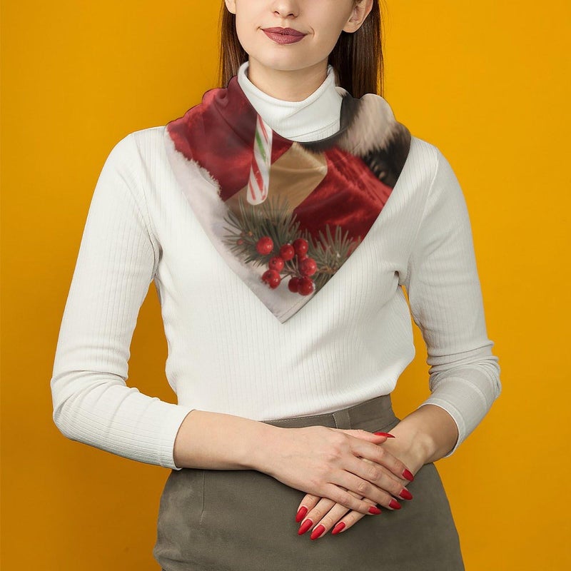 Red Panda Satin Square Scarf 18 Inch Silky Head Wrap Neck Bag Fashion Accessory - Image 4