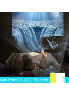 Generic Slim Pocket Projector Mini Portable Projector 1080P LCD Home Mini Cinema Projector Outdoor, Portable LED Mini Projector Home Theater Game Video Player SD HDMI-compatible USB Speaker  - Image 4