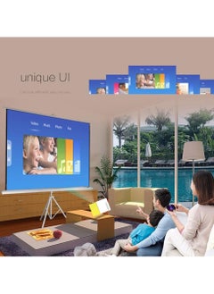 Generic Slim Pocket Projector Mini Portable Projector 1080P LCD Home Mini Cinema Projector Outdoor, Portable LED Mini Projector Home Theater Game Video Player SD HDMI-compatible USB Speaker  - Image 3
