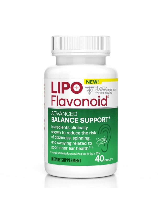 Advanced Balance Support Daily Supplement Helps Reduce The Risk Of Vertigo Like Symptoms Dizziness Spinning And Swaying Related To Poor Inner Ear Health 40 Caplets
