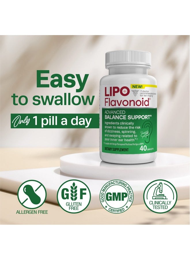 Advanced Balance Support Daily Supplement Helps Reduce The Risk Of Vertigo Like Symptoms Dizziness Spinning And Swaying Related To Poor Inner Ear Health 40 Caplets