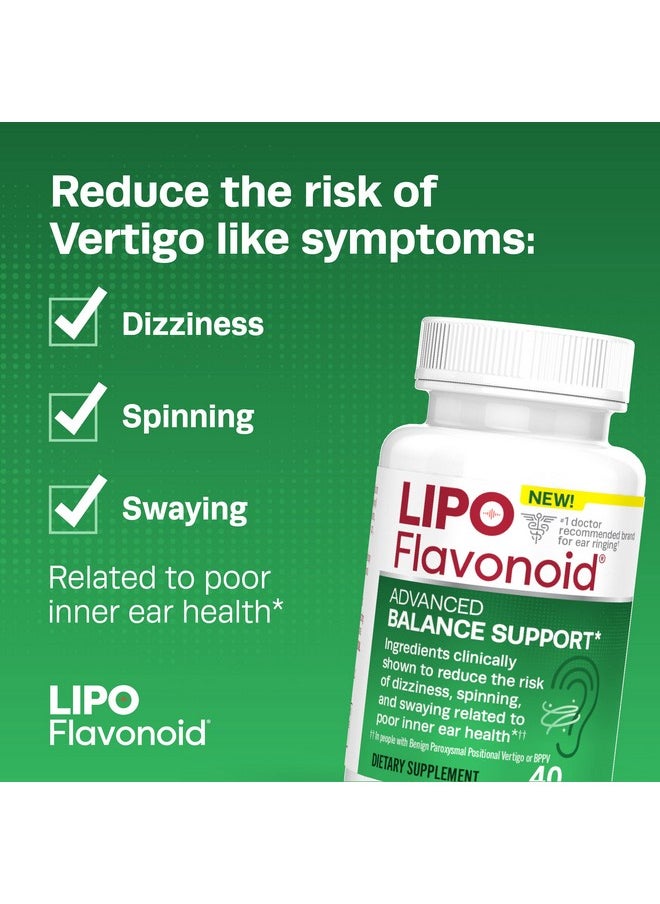 Advanced Balance Support Daily Supplement Helps Reduce The Risk Of Vertigo Like Symptoms Dizziness Spinning And Swaying Related To Poor Inner Ear Health 40 Caplets
