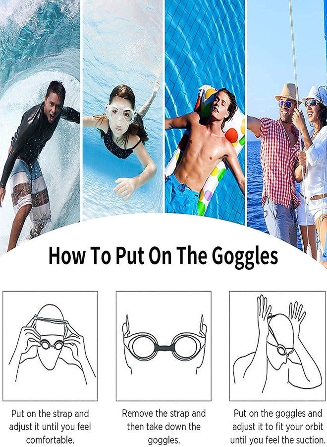 Dravizon Swimming goggles for men and women [upgrade], UV protection anti fog adjustable strap comfort with attached earplug professional swimming goggles for adults and teenagers - Image 4
