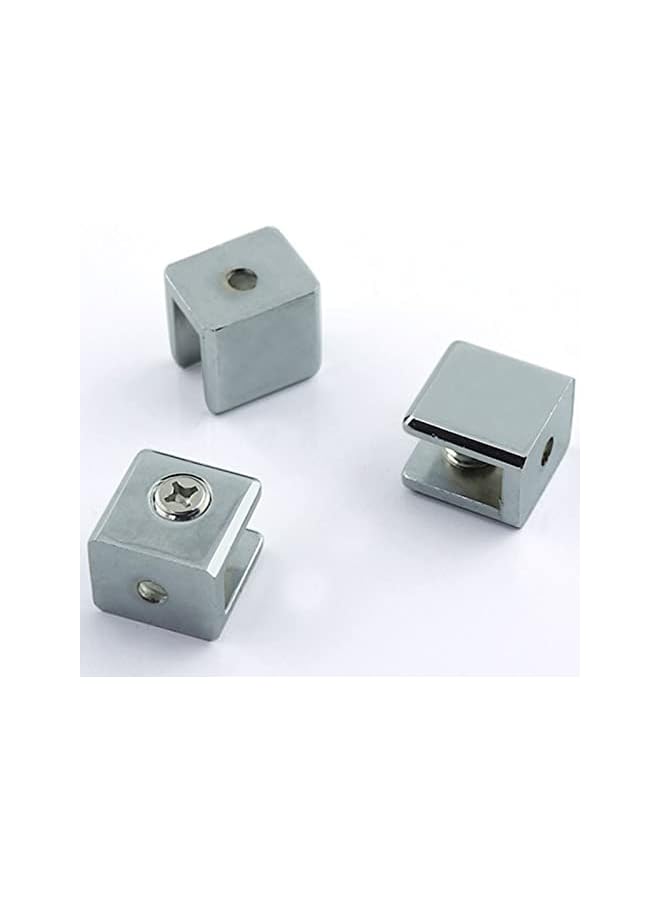 The Bros حامل رف زجاجي من بروس مع مشبك زجاجي قابل للتعديل - 4 قطع - Image 4