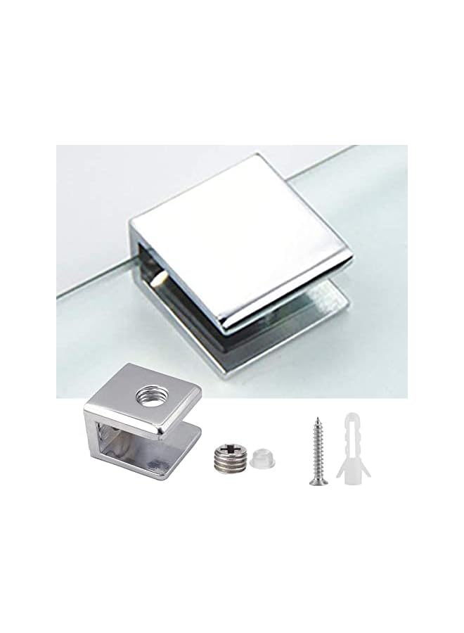 The Bros حامل رف زجاجي من بروس مع مشبك زجاجي قابل للتعديل - 4 قطع - Image 2