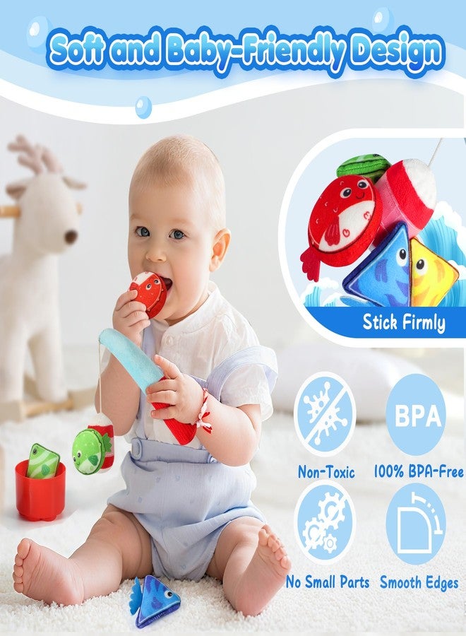 URMYWO Montessori Toys for 1 Year Old - 17 in 1 Cloth Toddler Fishing Game with Stacking Cups Color Sorting, Baby Toy 12-18 Months One Year Old Boy Birthday Gift, Toddler Toys for 1 2 Year Old Boy Girl Gifts - Image 4
