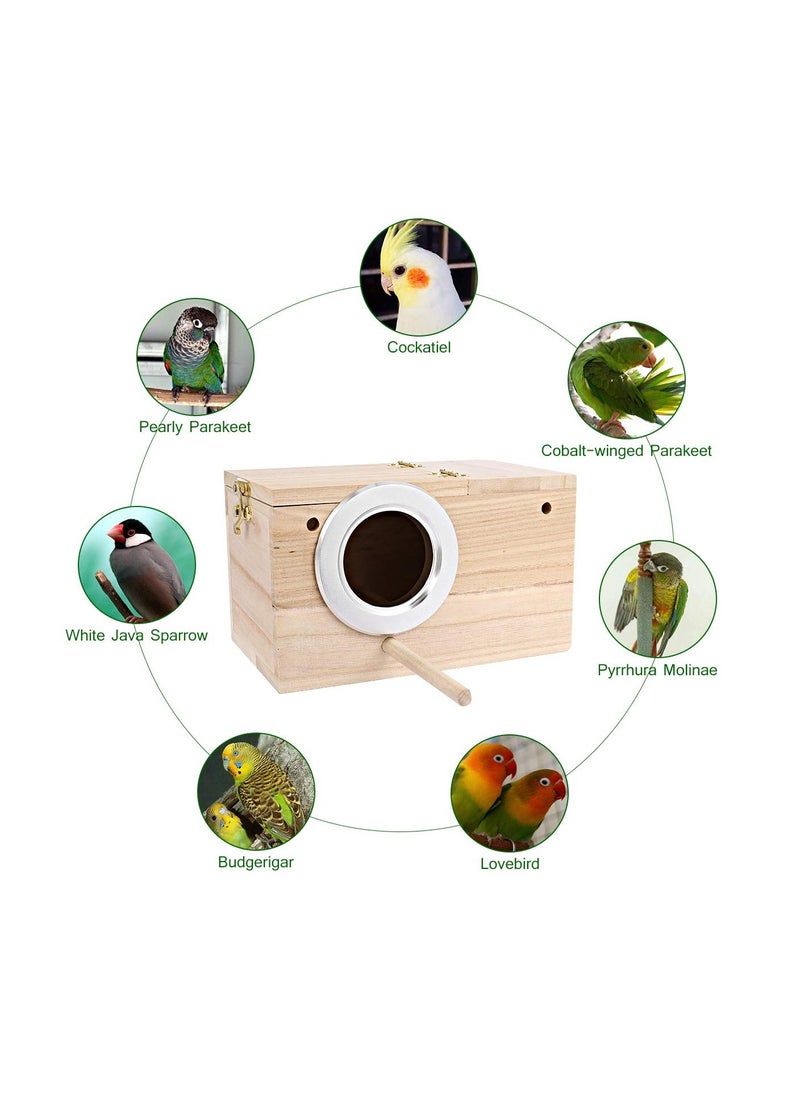 Generic - Wooden Nest Box for Parrot Breeding with Warm Incubator for Optimal Egg Hatching - Image 1