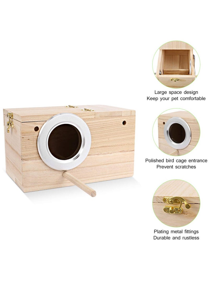 Generic - Wooden Nest Box for Parrot Breeding with Warm Incubator for Optimal Egg Hatching - Image 1