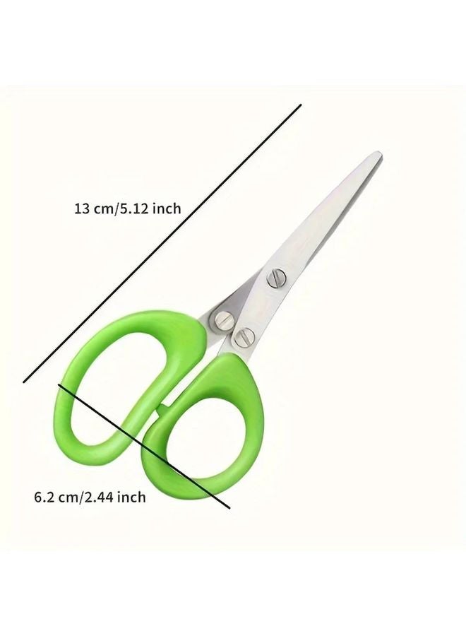 5 Layer Stainless Steel Kitchen Scissors with Protective Cover Built in Cleaner 1pc - Image 5