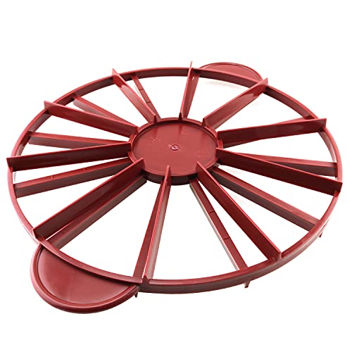 Tegg Cake Marker Round Cake Slice and Pie Slicer Divider 10 or 12 Slices Double Sided Cake Portion Marker Red - Image 2
