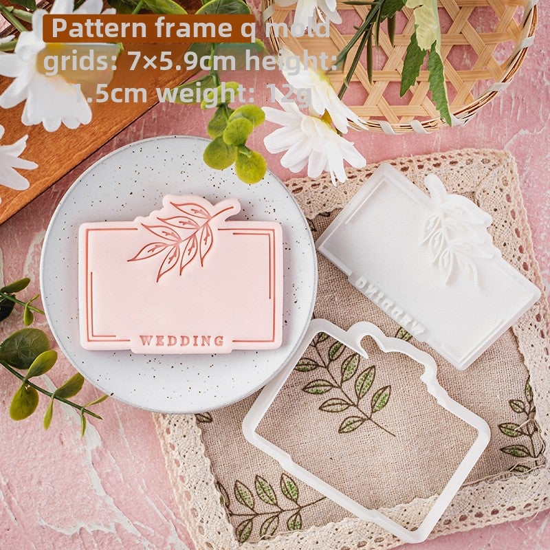 Korean Style Fondant Cookie Mold for Wedding PC0678-Pattern Frame Q