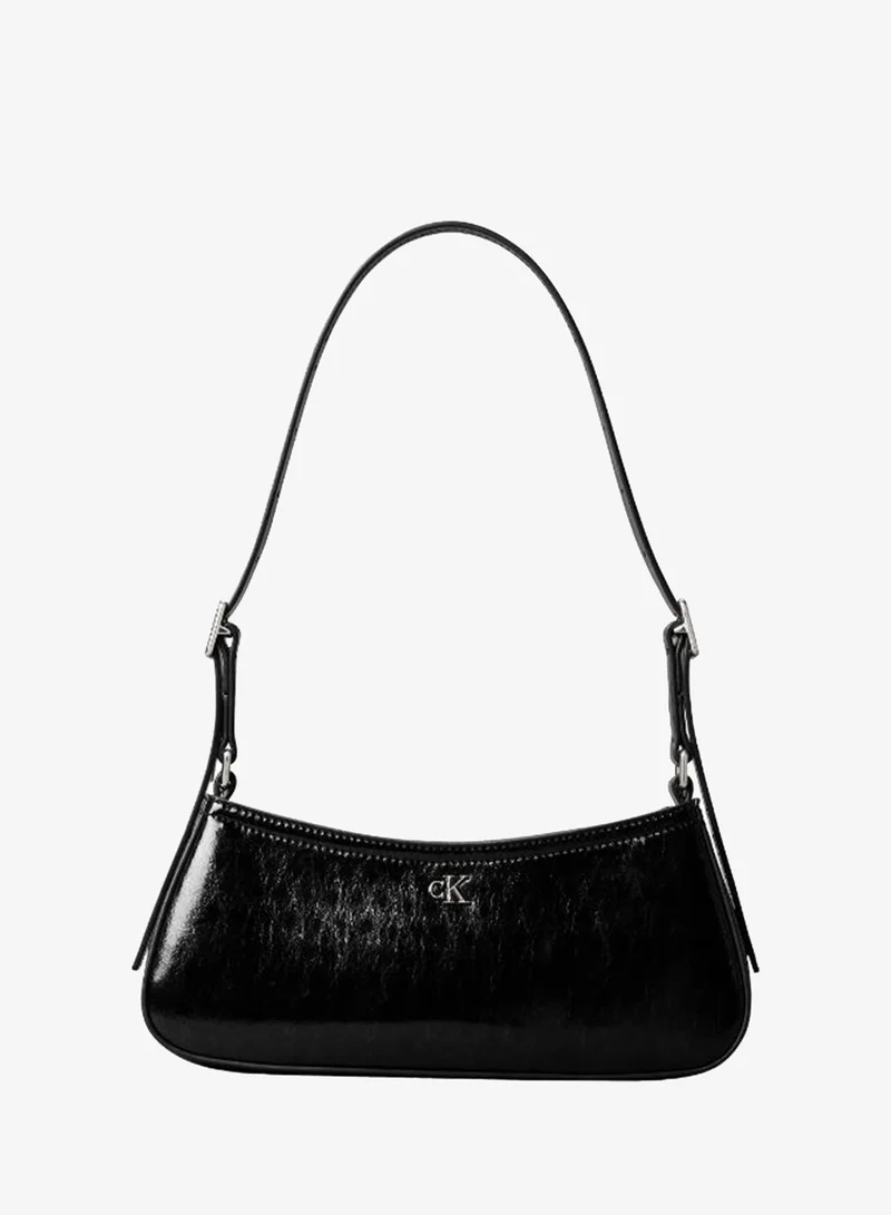 CALVIN KLEIN Monogram Metallic Small Shoulder Bag