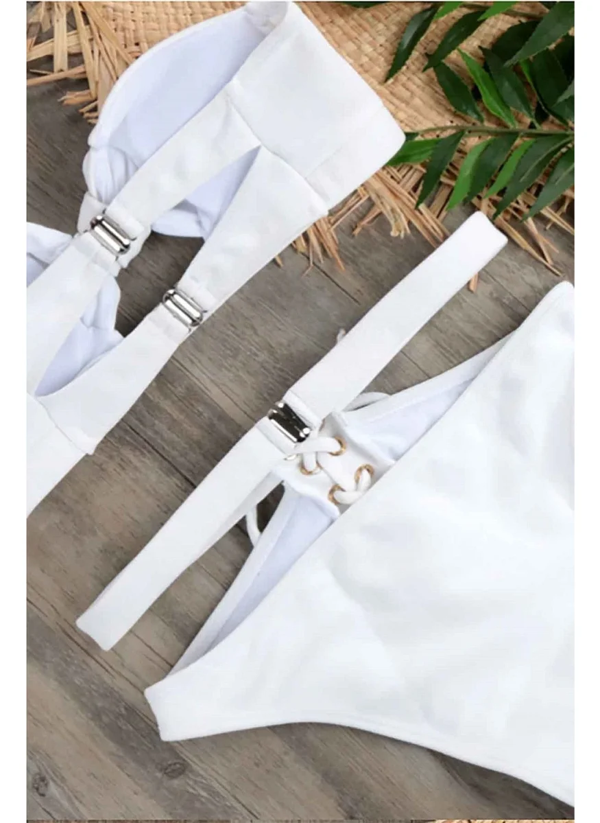 Angelsin Special Design Bikini Top White