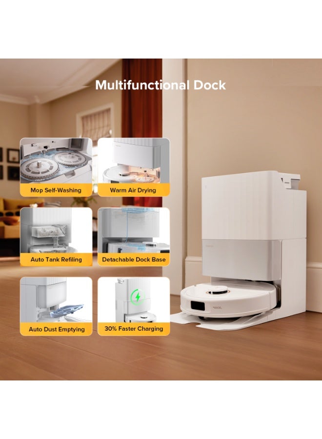 roborock Qrevo 5AE Robot Vacuum and Mop, FlexiArm Edge Mopping, 12,000Pa Suction, Dual Zero-Tangle System, Smart Obstacle Avoidance, 10mm Mop Lifting, Auto Mop Washing&Drying, Self-Emptying&Refilling White - Image 3