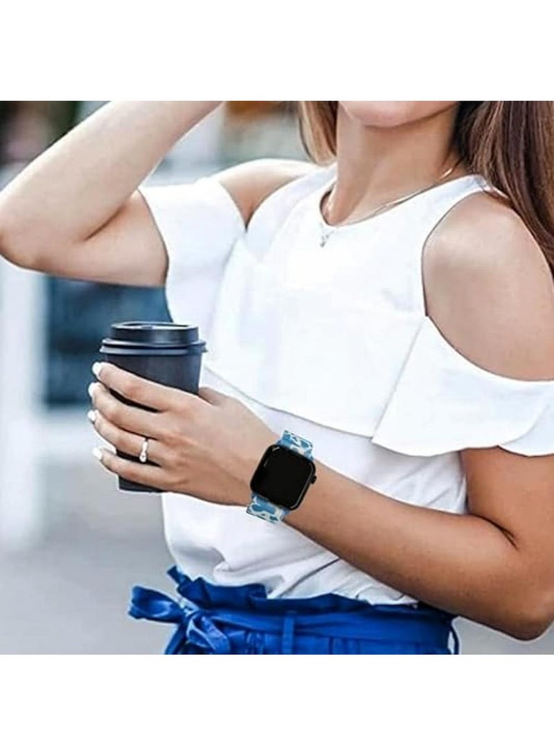 Y&D Applies To Iphone Watch 42/44/45/49mm Woven Nylon Plain Painted Strap  - Image 3