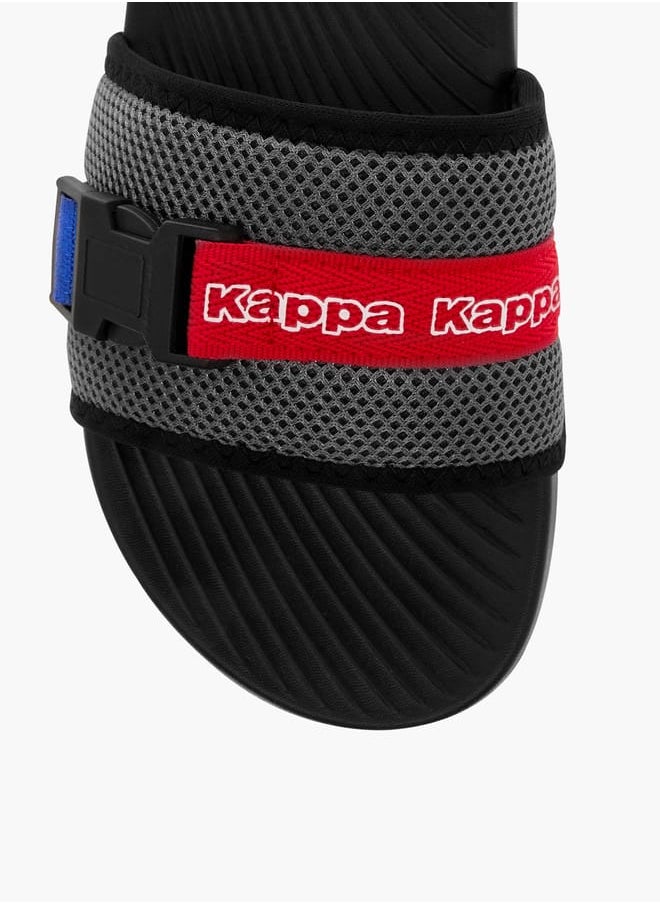 Kappa Boys' Logo Print Slides with Buckle Detail  - Image 3