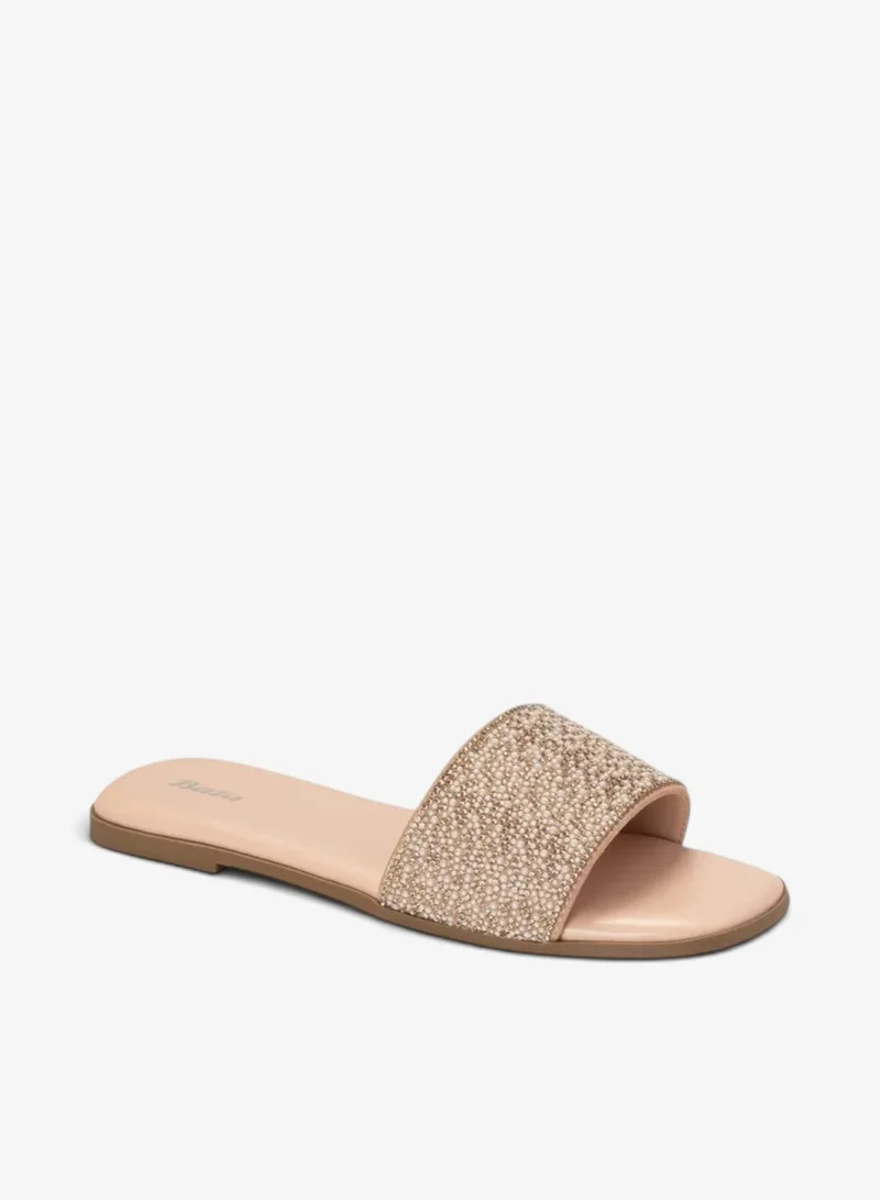 Bata  Textured Single‑Strap Slide Sandals for Women | Best Price UAE