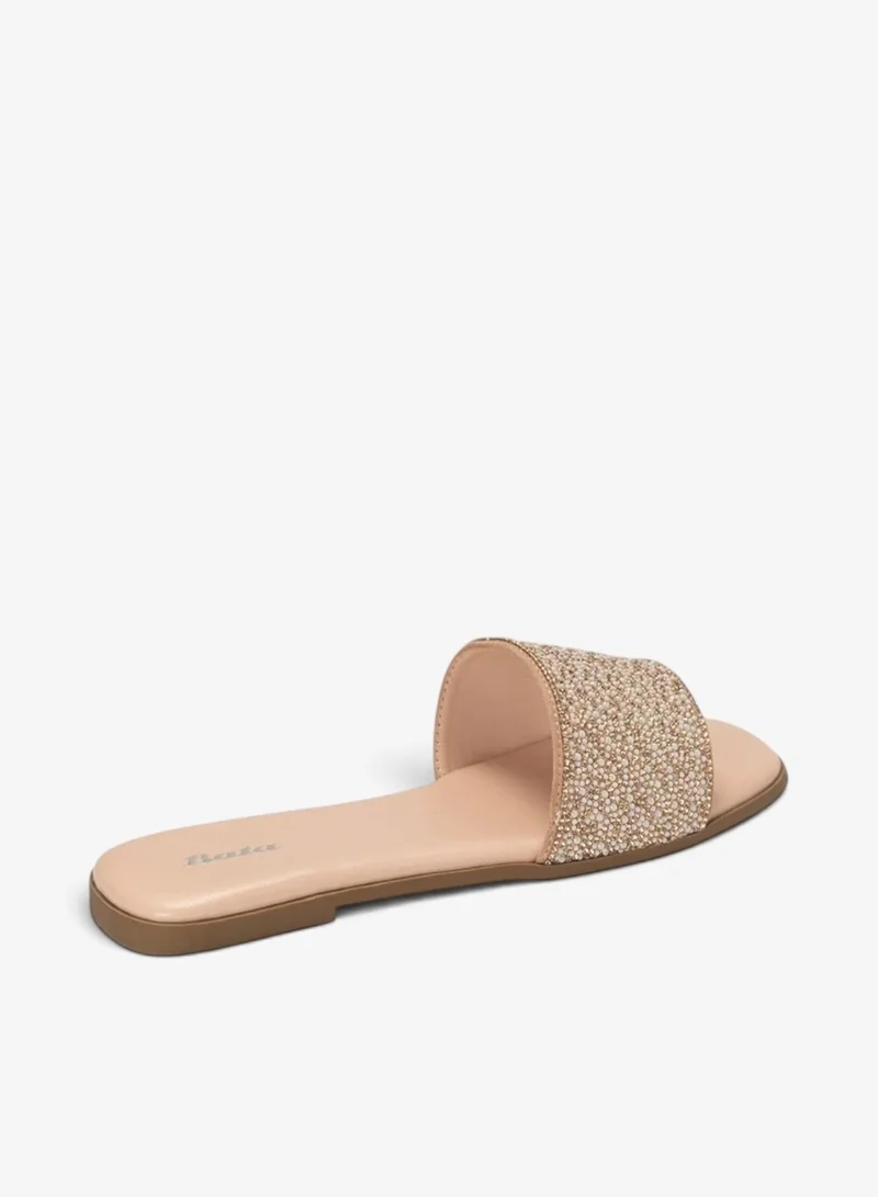 Bata  Textured Single‑Strap Slide Sandals for Women | Best Price UAE