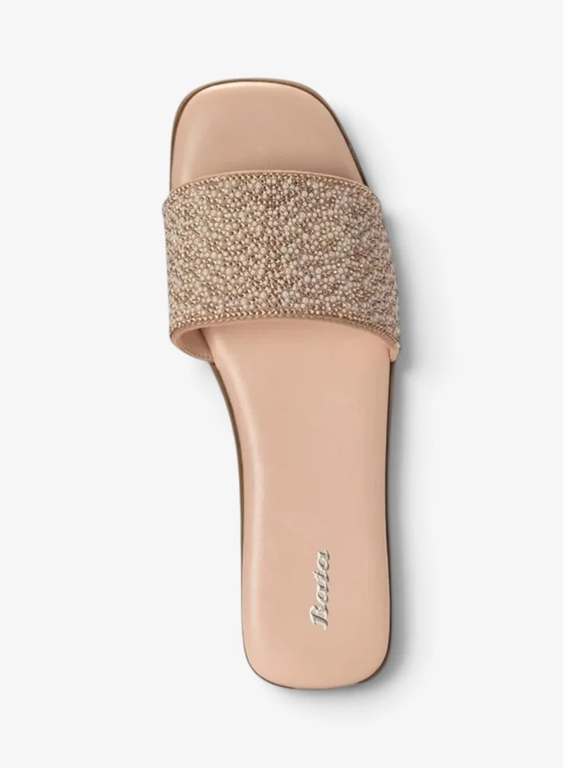 Bata  Textured Single‑Strap Slide Sandals for Women | Best Price UAE