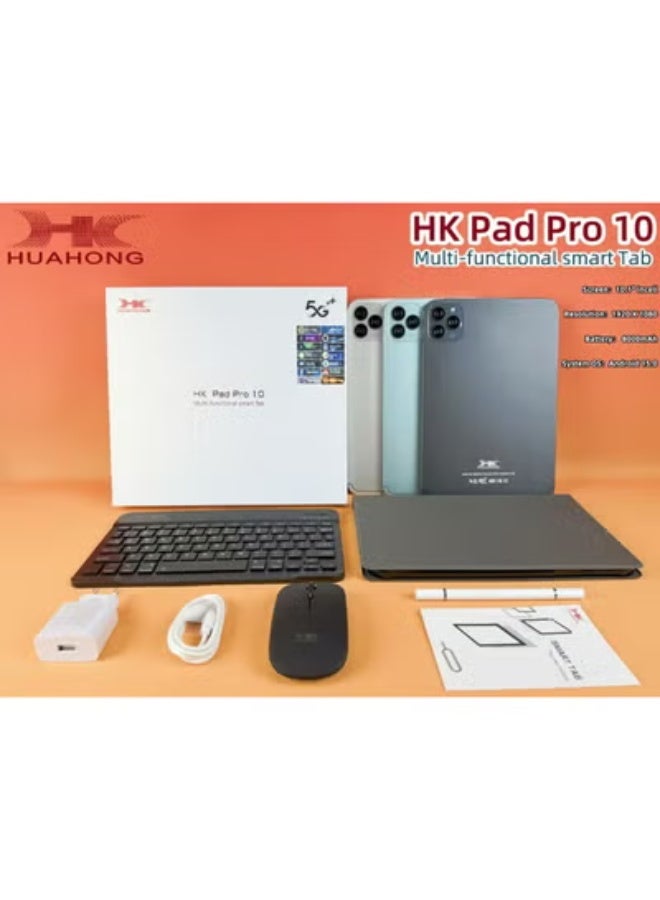 HK Pad Pro 10 – 10.1" Premium 5G Android Tablet | Dual SIM | 16GB RAM + 1TB Storage | Octa-Core Processor | 8000mAh Battery | Keyboard Included | Android 15 Tablet for Gaming, Study, Work & Office - Image 2