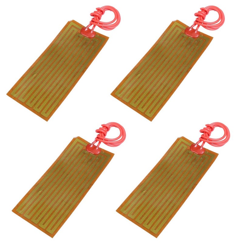 IS 4 PCS Film Heater Plate Adhesive Pad, Icstation PI Heating Elements Film 24V 30W Strip Heater Adhesive Polyimide Heater Plate 45mmx100mm - Image 1