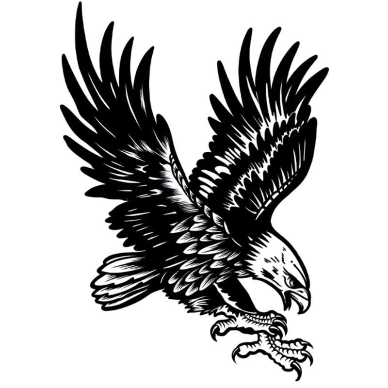 INKARTLINK Tattoo Tech,2 Sheets Extra-Large Semi Permanent Tattoo,Adult Art Design Temporary Tattoos, Lasts 1-2 Weeks, Waterproof, Realistic Look, No Adhesive, No Reflection (Eagle Design) - Image 3