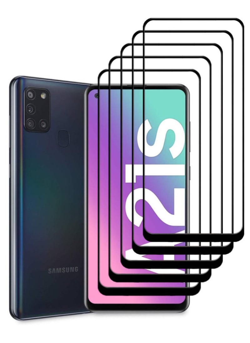 ACLIX 5 Pieces Antistatic ESD Dustproof Premium Quality High Definition Tempered Glass Screen Protector Designed For Samsung Galaxy A21s - Image 1