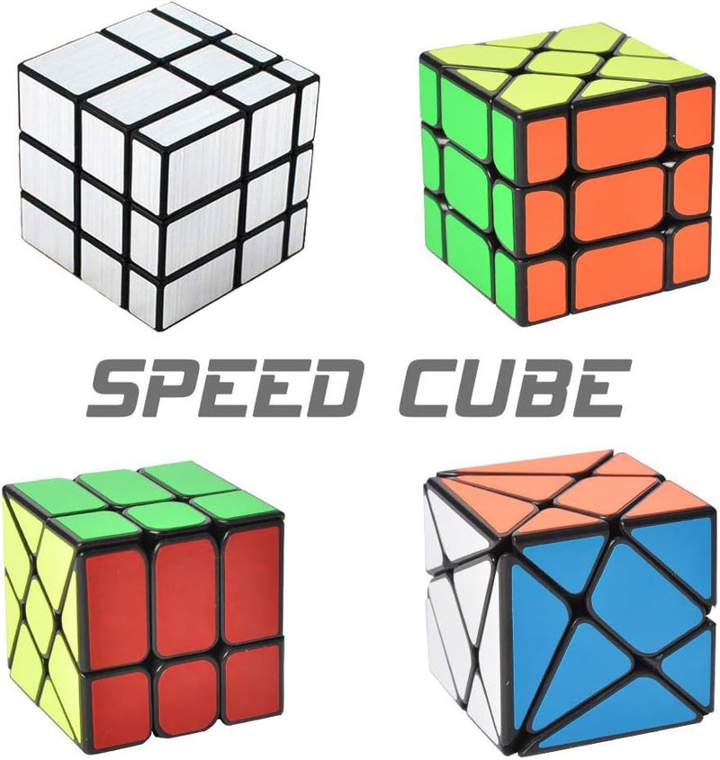 4-Pack YJ Cube Set - Includes Fluctuation Angle, Wheel, Mirror, and Square King Puzzle Cubes - Image 2