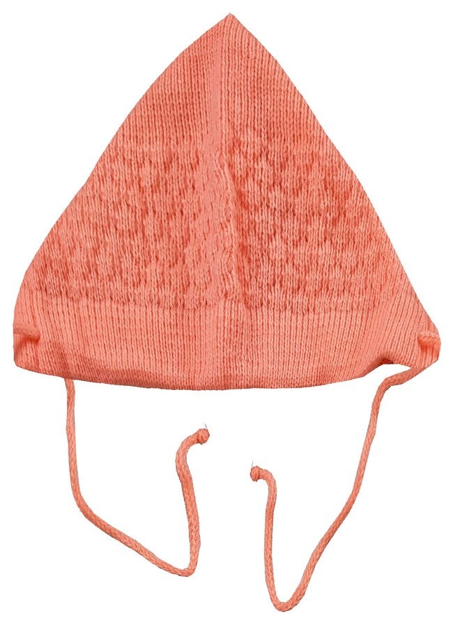 little PANDA Unisex Baby Sweater Woollen Full Sleeves Woollen Sweater with Cap and Booties Set Baby Boys and Baby Girls Solid Sweater (in, Age, 12 Months, 18 Months, Regular, Peach) - Image 4