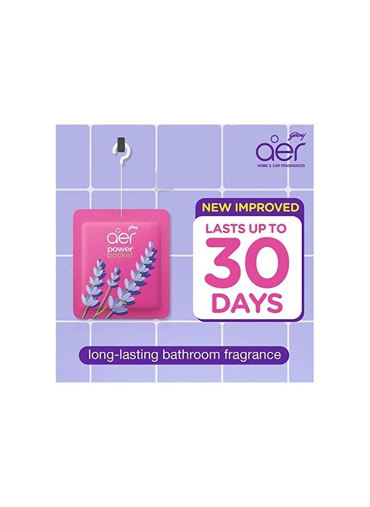 Godrej - Godrej Aer Power Pocket | Air Freshener- Bathroom and Toilet | Lasts Up to 30 days | Assorted Pack of 3 (30g) - Image 1