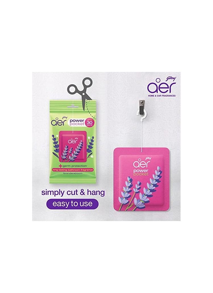 Godrej - Godrej Aer Power Pocket | Air Freshener- Bathroom and Toilet | Lasts Up to 30 days | Assorted Pack of 3 (30g) - Image 1