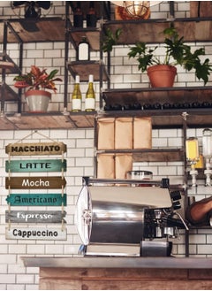 Generic Maxsafe Coffee Sign - Coffee Bar Decor, Wooden Hanging Farmhouse Decor, Rustic Wood Kitchen Wall Decor, Coffee Station Wall Pediment, Decorative Plaques for Home, 21.3 x 11.2 Inches  - Image 5