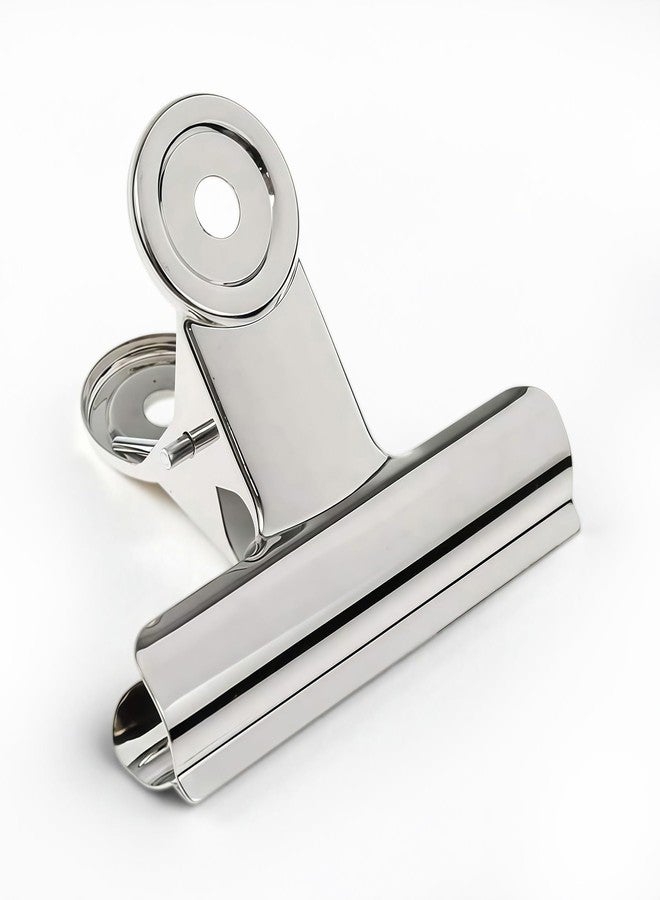 oddpod™ Pack of 6 Heavy Duty Stainless Steel Bulldog Paper Clip/Rust-Resistant Metal Binder Clip with Hanging Hole for Office, Home, or School Use (75mm/3inch) - Image 2