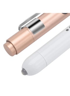 CAVN Pen Light with Pupil Gauge LED Penlight for Nurses Doctors 2 Pcs Reusable Medical Penlight for Nursing Students Rose Gold and White  - Image 3
