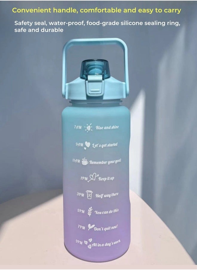 Gradient Color Frosted Cup Water Bottle Outdoor Sports Water Bottle Purple and Blue 2000ml - pzsku/Z6940B8DD794C842942E9Z/45/_/1711441065/89aa7b58-bd57-41ef-b29f-3fe9d7aa25d1