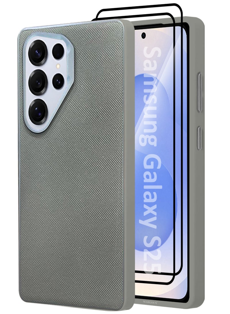 CATANES Samsung Galaxy S25 Ultra 3 Pack Vegan Leather Case, 1 Cover with 2 Screen Protectors, Slim Fit, Raised Edges for Camera and Screen Protection - Image 2