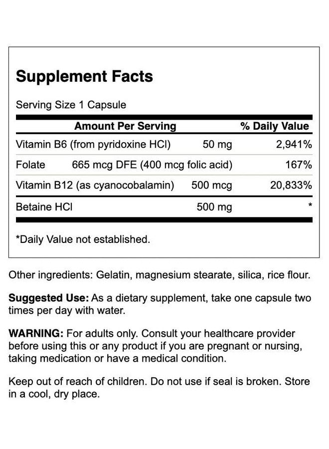 SWANSON Homocysteine Formula 120 Capsules - Image 3